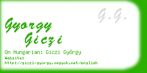 gyorgy giczi business card