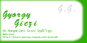 gyorgy giczi business card